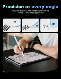 MEKO Stylus Pens for ipad 2018-2024, 13 Minutes Fast Charging iPad Pencil with Palm Rejection, Tilt Sensitivity, Compatible with iPad Air 3-5/11"/13", iPad Mini 5/6, iPad 6-10, iPad Pro 11"/12.9"/13"