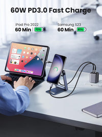 UGREEN USB C to USB-C Charger Cable 60W Type C to C Lead Fast Charging Compatible With iPhone Air/17/16 Pro Max, Galaxy S25 Ultra, Pixel 9, iPad Pro 2024/Air 5, MacBook Pro (0.5M)
