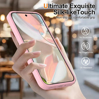 for Google Pixel 9 Pro XL Case, Compatible with MagSafe, Military-Grade Protection, Slim Translucent Matte Skin Feeling Back Cover, Anti-Scratch Shockproof Phone Case for Pixel 9 Pro XL (Pink)
