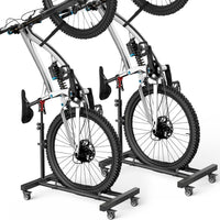 Vertical Bike Stand 360Â° Wheels Upright Storage 2 Pack up to 29in
