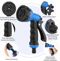 Expandable Garden Hose 30m (100ft) 8-Mode Spray Gun 3x Flexible Non-Kinking â 3/4in & 1/2in Connectors