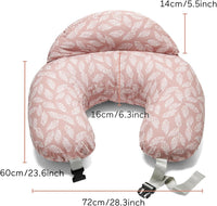 momcozy Nursing Pillow With Breastfeeding - Ergonomic Support & Original Security Fence to Baby' Safety - Making Breastfeeding Easy and Comfort for Mom & Baby - Removable Cotton Cover, Pink