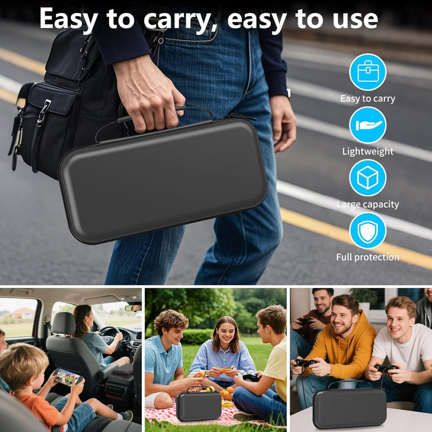 HEYSTOP Case for Nintendo Switch 2 Console Accessories 2025 Latest Model Carrying Case Protective Hard Portable Travel Case Shell Pouch for Nintendo Switch 2 with Soft Interior & Mesh Pocket