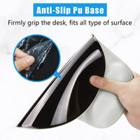 Hsurbtra Ergonomic Mouse Pad with Wrist Rest Support, Gel Mouse Pads with Non-Slip PU Base, Pain Relief Memory Foam Computer Mat, Cute Office Supplies Desk Decro Accessories, Space Gray