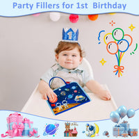 Montessori Busy Board for Toddlers with Basic Life Skills Activities â Blue