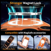 YNMEacc 5 in 1 Magnetic for iPhone 17 Pro Case with 2X Screen Protector + 2X Lens Protector, [Compatible with MagSafe] Slim Soft TPU Silicone Shockproof Anti-Scratch Phone Cover - Clear