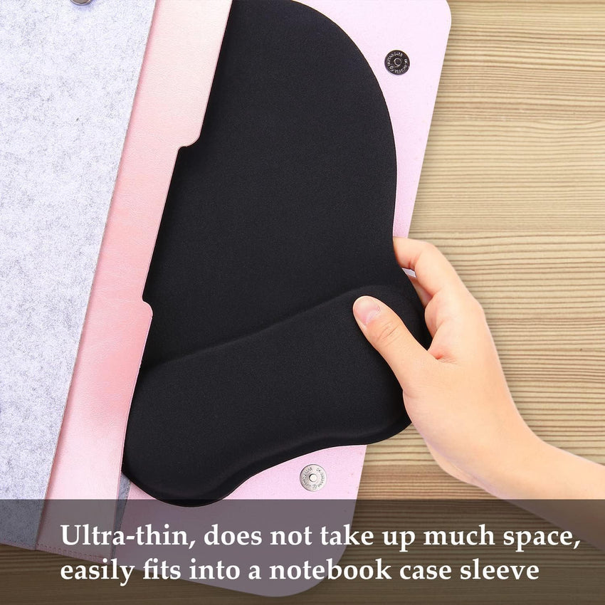 EooCoo Ergonomic Mouse Pad with Wrist Rest, Memory Foam Support Mousepad | Non-Slip Base for Computer, Cafe, Home & Office, 9.64 x 8.26 in Office Desk Accessories, Carpal Tunnel Relief