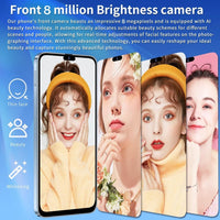 PrzTIk 6.3" HD Screen Cheap Smartphone, 16GB ROM (Expansion to 128GB), 4000mAh Large Battery, Dual SIM Dual Camera,Android 10.0,Support WIFI Bluetooth Face ID Mobile Phone (Purple)