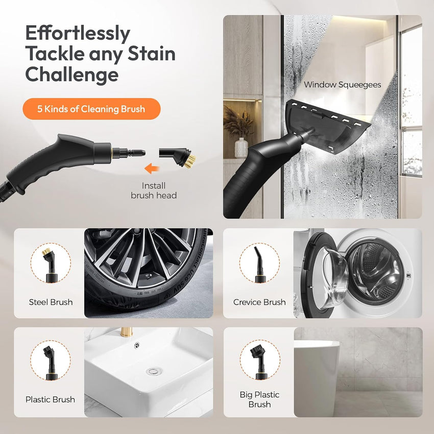 Portable Handheld Steam Cleaner 1.2L Fast Heating MultipurposenWhite