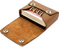 Brown Leather travel cribbage set, British made