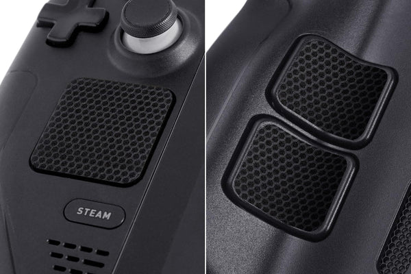 TALONGAMES Touchpad Protector Compatible with Steam Deck Touch Trackpad (Trackpads Protector + 4 Keys Protector, Matrix Mini Hex - Black)