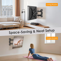 TV Wall Mount for 32-60 Inch,Tilting and Swivelling Wandhalterung-Extendable Wall Bracket Television-for Flat & Curved TV,Max VESA 400x400mm