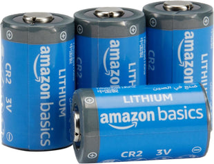 Amazon Basics 4-Pack CR2 Lithium Batteries, 800 mAh, 3 Volt, Long Lasting Power