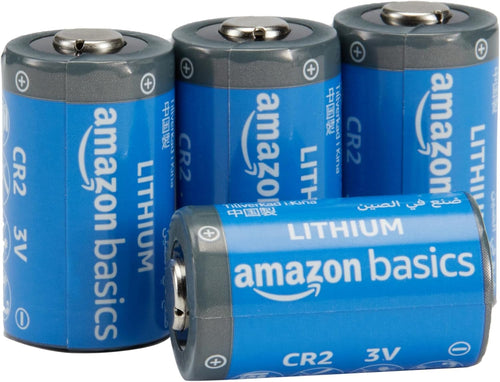 Amazon Basics 4-Pack CR2 Lithium Batteries, 800 mAh, 3 Volt, Long Lasting Power
