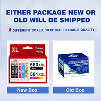KINGWAY 580XXL 581XXL Ink Cartridges Replacement for Canon 580 & 581 Ink Cartridges Compatible with Pixma TS705 TR8550 TR7550 TS6150 TS6151 TS6250 TS6251 TS6350 TS8350 TS8351 TS9550 TS8352, 5 Pack