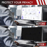 SOPPY 2 Pack 24 Inch Computer Privacy Filter, Removable Privacy Screen Protector, Anti Blue Light, Anti-Glare, Fits 24" Widescreen Monitor 16:9, HP, Dell, Acer, Lenovo, Asus