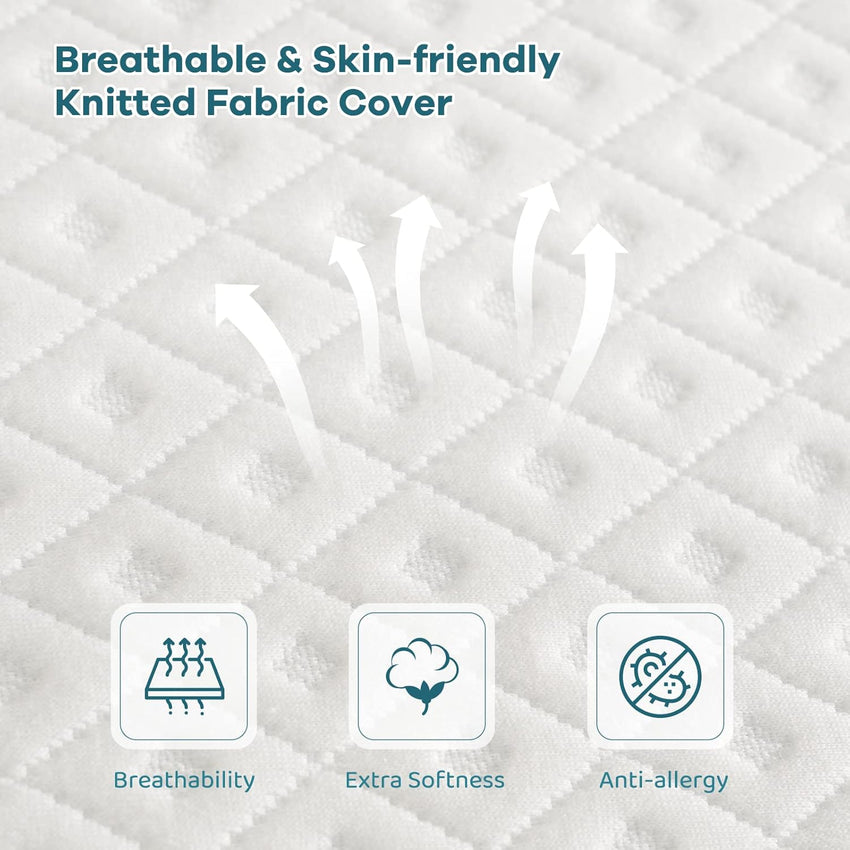 3 Inch Memory Foam Mattress Topper Single â Gel & Bamboo Charcoal Infused 90x190x7.5CM