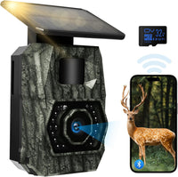 Cellular Wildlife Camera 2K 48MP Solar Night Vision Motion-Activated â Built-in 6000mAh