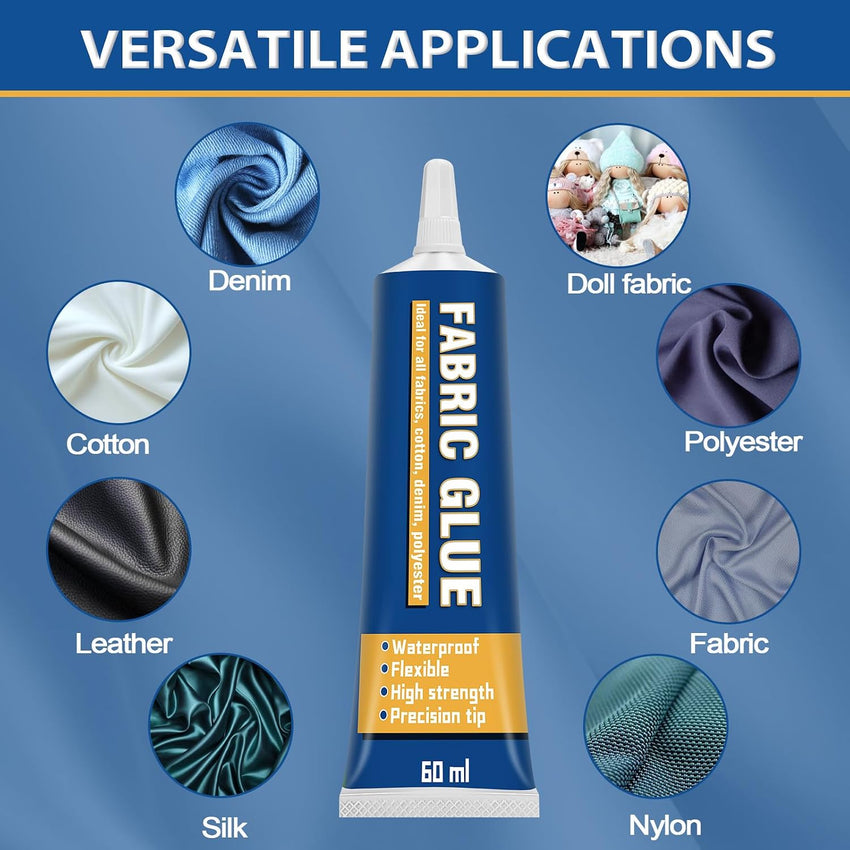Machine-Washable Fabric Glue Clear Textile Adhesive â 120ml