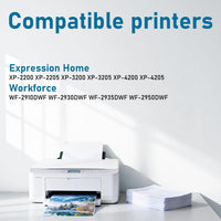 Tinnee Compatible for Epson XP2200 Ink Cartridges Epson XP 3205 Ink Cartridges for Expression Home XP-2200 XP-2205 XP-3200 XP-3205 XP-4200 XP-4205 Workforce WF-2910 WF-2930 WF-2935 WF-2950