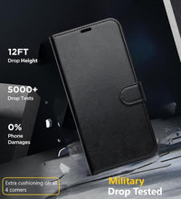 NWNK13 For Samsung A26 / A17 Case with Card Slots Magnetic Closure Kickstand Shockproof Protective Phone Case Compatible for Samsung Galaxy A17/A26 Black