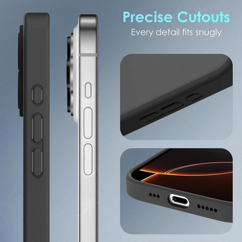 Mootobo Designed for iPhone 16 Plus Case 6.7 inch, Military-Grade Protection 360^0 Full Body Frosted Translucent Back Phone Cover, Anti-Fingerprint Slim Shockproof Phone Case for iPhone 16 Plus - Black