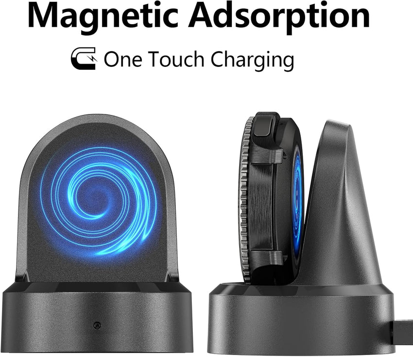 Charging Dock for Samsung Galaxy Watch 46mm 42mm, Upgraded Replacement Charger Cradle with USB Cable Black for Galaxy Watch SM-R800/R810/R815