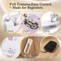 Sewing Machine with Extension Table & Basic Kit