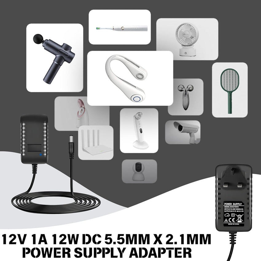 12V Charger for Ride on Car, 1.5M 12V 1ABattery Charger Adapter for Kids Electric Ride on Car SUV Motorcycle ATV Ride Ons Accessories, Sports Car, Quad Bike Jeeps, Electric Baby Carriage Ride Toy