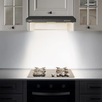 CIARRA CBCB6903 60cm Visor Cooker Hood Undercabinet Hoods Wall Mounted Kitchen Extractor Fan 600mm Top Vented Range Hood