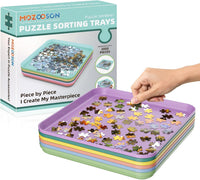 Puzzle Sorting Trays 6 Pack for Organising Jigsaw Puzzles 500/1000/2000 Pieces â Stackable