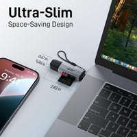 Acer SD Card Reader, USB C & USB 3.0 Memory Card Reader Adapter Supports SD/Micro SD/SDHC/SDXC/MMC, Compatible with iPhone 17 16 15 Series, MacBook Pro/Air, iPad Pro 2021, Galaxy S26, XPS 13, etc.