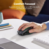 UGREEN 2.4G Wireless Mouse for Laptop, 4000 DPI 5 Adjustable Levels Ergonomic USB Wireless Mouse Compatible with PC MacBook Chromebook, 18-Month Battery Life (Black)