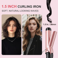 Large 38mm Barrel Curling Tong Ceramic 14 Temp Settings Dual Voltage Hair Curler Wand 38mm