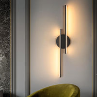 Riserva Indoor MAINS WIRED Wall Lamp LED, 24W Modern Black, 3000K Warm Light, Long Wall Sconce Acrylic for Bedroom, Hallway, Living Room, Dining Room, Staircase