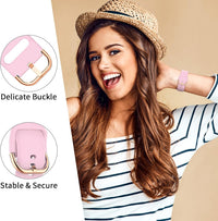 Yoohoo Straps 4 Pack, Compatible with Apple Watch Straps 38mm/40mm/41mm, Soft & Smooth Silicone, Buckle Strap Compatible with iWatch Series 7, SE, 6, 5, 4, 3, 2, 1, Grey/Pink/Lavender/Wine Red