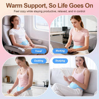 Cordless Menstrual Heat Belt Portable Heat Pad for Period Cramps Rechargeable â Black
