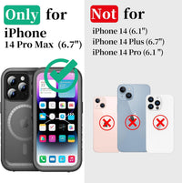 Cozycase for iPhone 14 Pro Max Case Ultra Waterproof for MagSafe - 360 Heavy Duty Shockproof/IP68 Dustproof/Double Full Body/Front and Back 14 ProMax Protective Case with Screen/Camera ProtectorMatte