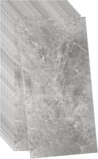Peel and Stick Wall Panels 23.6" x 11.8" Marble Tiles Adhesive Backsplash â Fog Gray