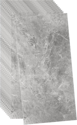 Peel and Stick Wall Panels 23.6" x 11.8" Marble Tiles Adhesive Backsplash â Fog Gray
