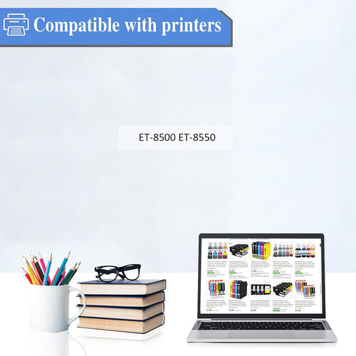 6 Color 114 Ink Compatible with Epson 114 Ink Cartridges Bottle Multipack for EP ET-8500 ET-8550 Ink Tank Printer (6 Pack, Black/Photo Black/Cyan/Magenta/Yellow/Grey)