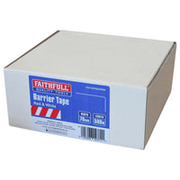 Faithfull FAITAPEBARRW Hazard Warning Barrier Tape 70mm x 500M Red/White