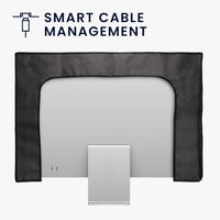 kwmobile Monitor Cover Compatible with 24-26" monitor - Dust Cover Computer Screen Protector - Dark Grey