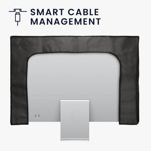 kwmobile Monitor Cover Compatible with 24-26" monitor - Dust Cover Computer Screen Protector - Dark Grey