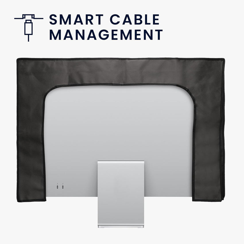 kwmobile Monitor Cover Compatible with 24-26" monitor - Dust Cover Computer Screen Protector - Dark Grey