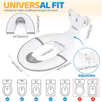 Foldable Toilet Seat for Children Portable with Soft Rubber Barrier â White