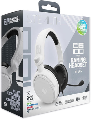 STEALTH C6-100 Gaming Headset Range (Matte White)