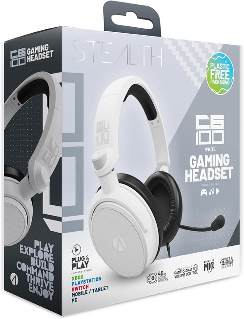 STEALTH C6-100 Gaming Headset Range (Matte White)