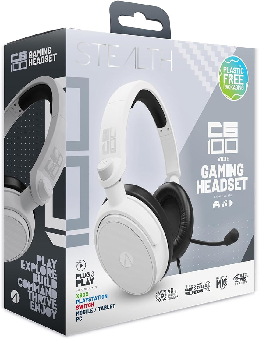 STEALTH C6-100 Gaming Headset Range (Matte White)