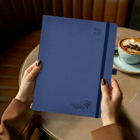 2026 Week-to-View Hardback Diary Large 26.5x21.5cm 100gsm Inner Pocket â Aquamarine
